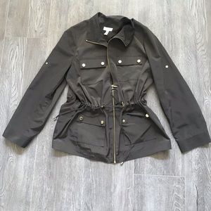 NWOT Calvin Klein Olive green polyester jacket